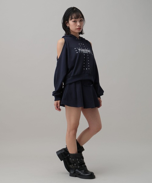 3.3 Field Trip （3.3フィールドトリップ）の「3.3 Field Trip／プリーツスカート（インパン付き・裏毛）（スカート・レディース・グレー/ネイビー/ブラック・FREE）」の9枚目の写真