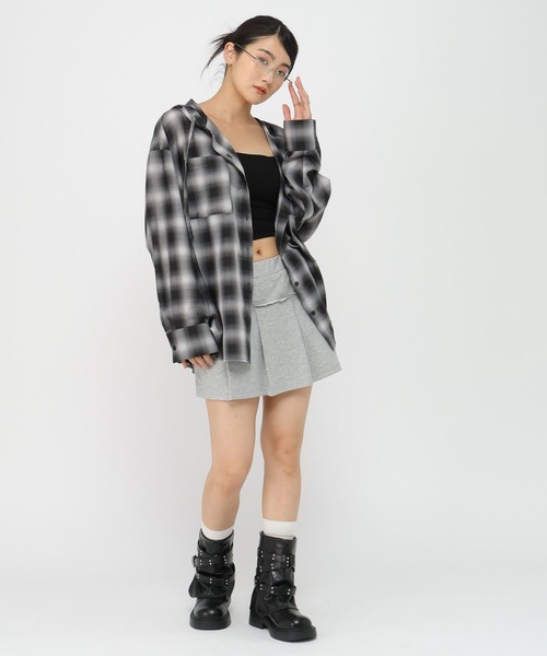 3.3 Field Trip （3.3フィールドトリップ）の「3.3 Field Trip／プリーツスカート（インパン付き・裏毛）（スカート・レディース・グレー/ネイビー/ブラック・FREE）」の14枚目の写真