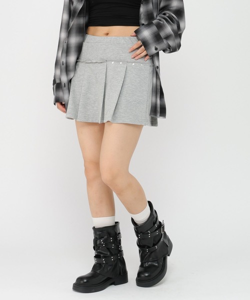 3.3 Field Trip （3.3フィールドトリップ）の「3.3 Field Trip／プリーツスカート（インパン付き・裏毛）（スカート・レディース・グレー/ネイビー/ブラック・FREE）」の19枚目の写真