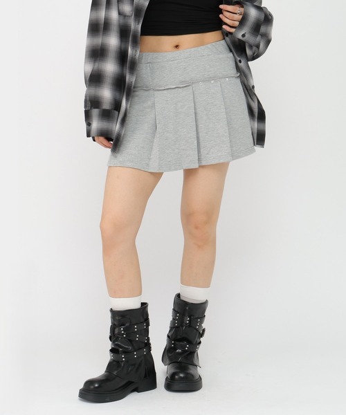 3.3 Field Trip （3.3フィールドトリップ）の「3.3 Field Trip／プリーツスカート（インパン付き・裏毛）（スカート・レディース・グレー/ネイビー/ブラック・FREE）」の18枚目の写真