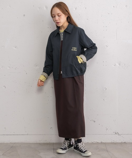 POU DOU DOU（プードゥドゥ）の「HRUプリントスイングトップ（その他アウター・レディース・レッド/ネイビー/ベージュ・3）」の8枚目の写真