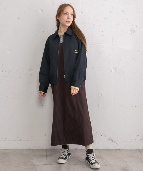 POU DOU DOU（プードゥドゥ）の「HRUプリントスイングトップ（その他アウター・レディース・レッド/ネイビー/ベージュ・3）」の9枚目の写真