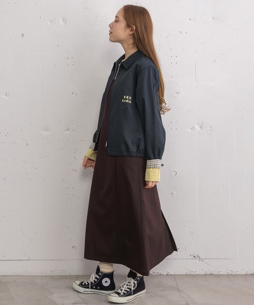 POU DOU DOU（プードゥドゥ）の「HRUプリントスイングトップ（その他アウター・レディース・レッド/ネイビー/ベージュ・3）」の10枚目の写真