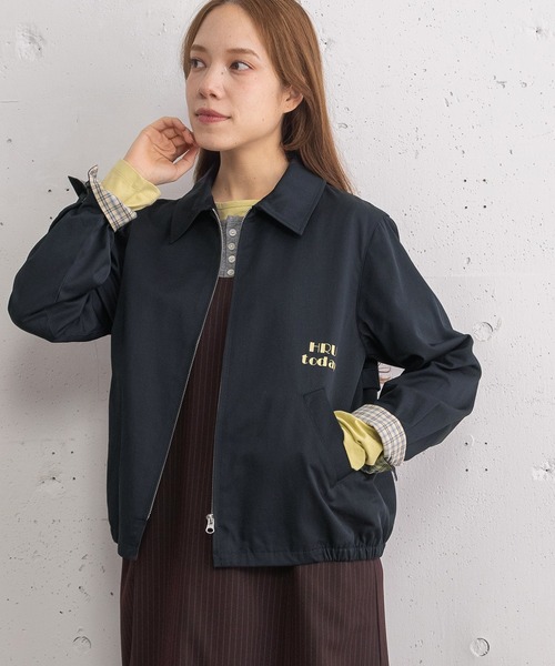 POU DOU DOU（プードゥドゥ）の「HRUプリントスイングトップ（その他アウター・レディース・レッド/ネイビー/ベージュ・3）」の11枚目の写真