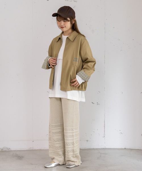 POU DOU DOU（プードゥドゥ）の「HRUプリントスイングトップ（その他アウター・レディース・レッド/ネイビー/ベージュ・3）」の15枚目の写真