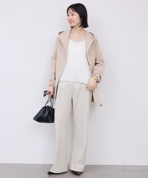 SLOBE IENA(スローブイエナ)の「《WEB限定》ニットフーディーカーディガン(カーディガン/ボレロ・レディース・ベージュ/ブラック・FREE)」の22枚目の写真