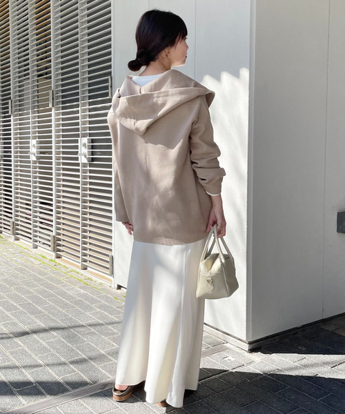 SLOBE IENA(スローブイエナ)の「《WEB限定》ニットフーディーカーディガン(カーディガン/ボレロ・レディース・ベージュ/ブラック・FREE)」の15枚目の写真
