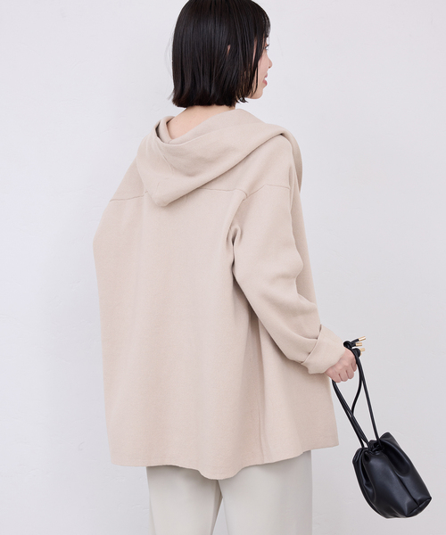 SLOBE IENA(スローブイエナ)の「《WEB限定》ニットフーディーカーディガン(カーディガン/ボレロ・レディース・ベージュ/ブラック・FREE)」の19枚目の写真