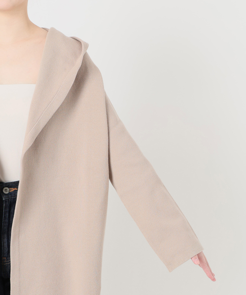 SLOBE IENA(スローブイエナ)の「《WEB限定》ニットフーディーカーディガン(カーディガン/ボレロ・レディース・ベージュ/ブラック・FREE)」の12枚目の写真