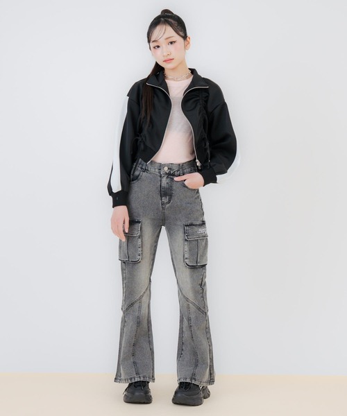 ANAP GｉRL（アナップガール）の「カーゴフレアパンツ（その他パンツ・キッズ・ブラック/ライトブルー・M/S/XS）」の22枚目の写真