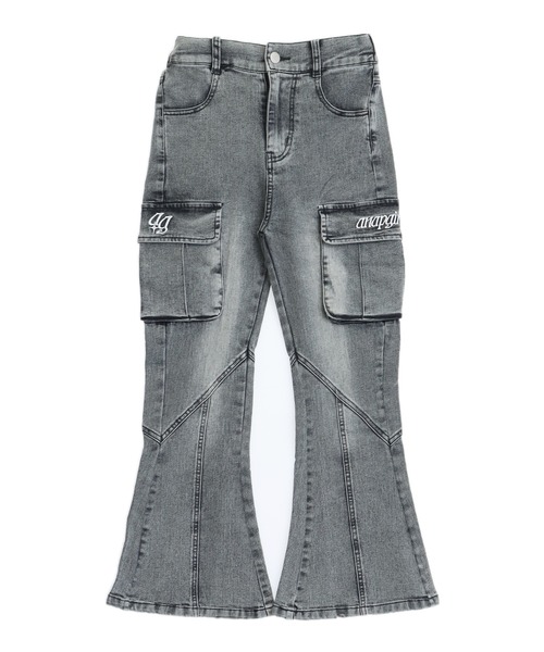 ANAP GｉRL（アナップガール）の「カーゴフレアパンツ（その他パンツ・キッズ・ブラック/ライトブルー・M/S/XS）」の16枚目の写真