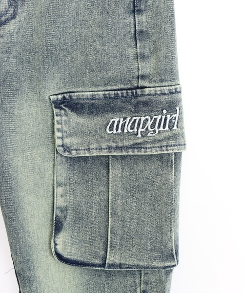 ANAP GｉRL（アナップガール）の「カーゴフレアパンツ（その他パンツ・キッズ・ブラック/ライトブルー・M/S/XS）」の7枚目の写真