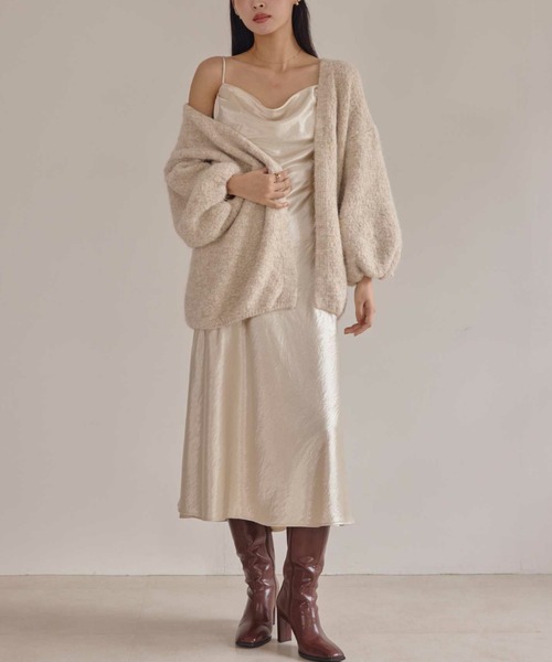 ACYM（アシーム）の「ルーズシルエットニットカーディガン（カーディガン/ボレロ・レディース・アイボリー/ブラウン・FREE）」の4枚目の写真