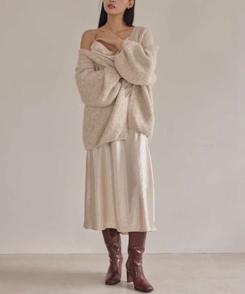 ACYM（アシーム）の「ルーズシルエットニットカーディガン（カーディガン/ボレロ・レディース・アイボリー/ブラウン・FREE）」の5枚目の写真