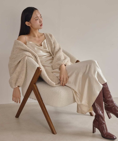 ACYM（アシーム）の「ルーズシルエットニットカーディガン（カーディガン/ボレロ・レディース・アイボリー/ブラウン・FREE）」の11枚目の写真