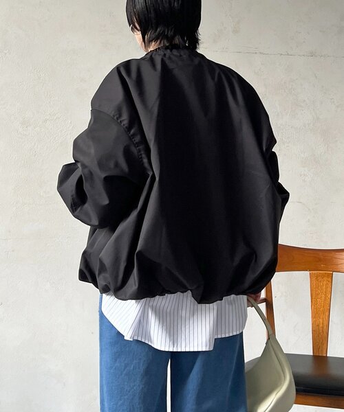 un dix cors（アンディコール）の「ギャザーネックブルゾン（ブルゾン・レディース・ベージュ/ブラック/ネイビー・FREE）」の11枚目の写真