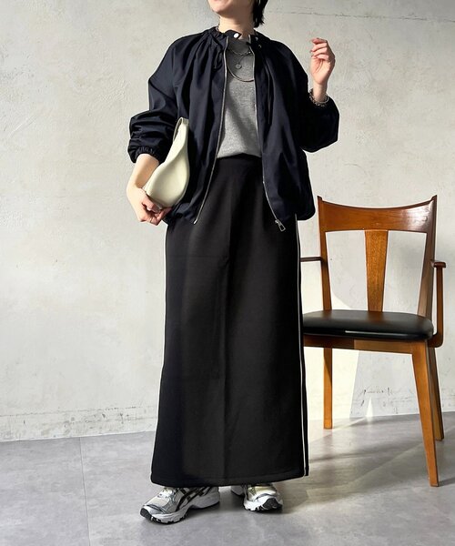 un dix cors（アンディコール）の「ギャザーネックブルゾン（ブルゾン・レディース・ベージュ/ブラック/ネイビー・FREE）」の16枚目の写真