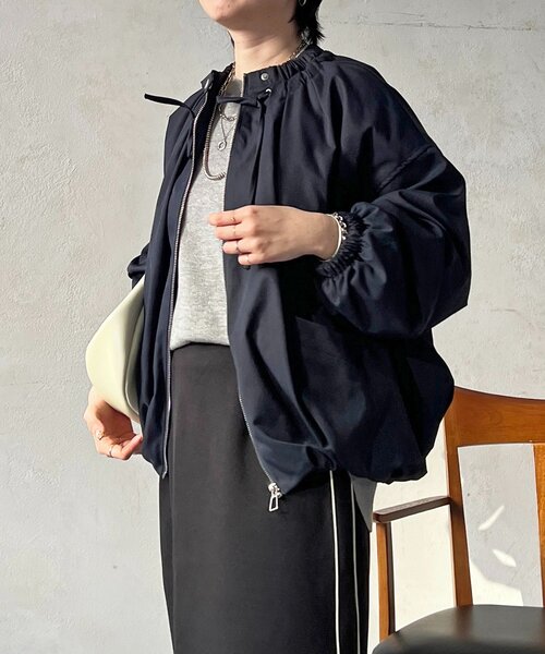 un dix cors（アンディコール）の「ギャザーネックブルゾン（ブルゾン・レディース・ベージュ/ブラック/ネイビー・FREE）」の12枚目の写真