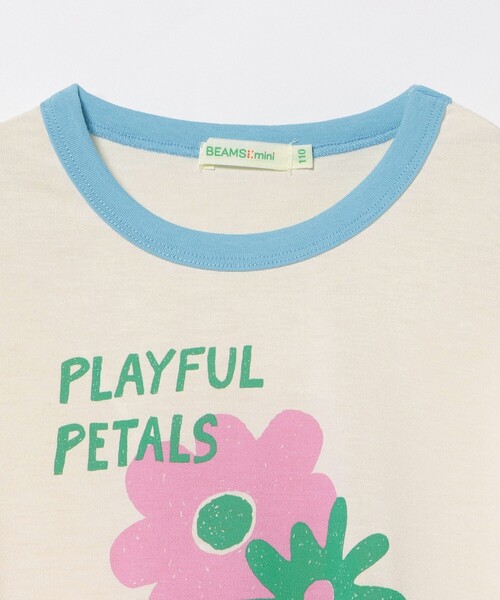 BEAMS mini（ビームスミニ）の「リンガープリントTシャツ 2026SS（90～130cm）（Tシャツ/カットソー・キッズ・イエロー系その他5/オフホワイト・110/90/100/120/130）」の8枚目の写真