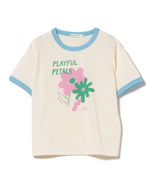 BEAMS mini（ビームスミニ）の「リンガープリントTシャツ 2026SS（吸水速乾・UVカット）外遊び プチプラ 保育園 通学 定番（Tシャツ/カットソー・キッズ・イエロー系その他5/オフホワイト・110/90/100/120/130）」の19枚目の写真