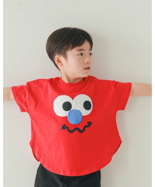 nicohrat（ニコフラート）の「ニコフラート モンスターなりきり Tシャツ（Tシャツ/カットソー・キッズ・イエロー/ピンク/グリーン/レッド/サックスブルー・90cm/100cm/110cm/120cm/130cm/140cm）」の5枚目の写真