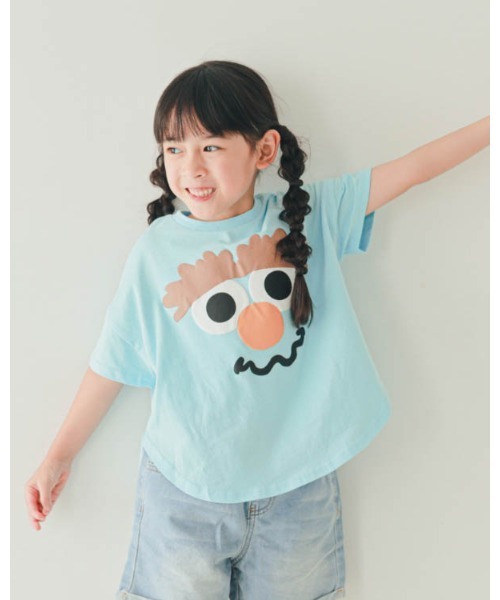 nicohrat（ニコフラート）の「ニコフラート モンスターなりきり Tシャツ（Tシャツ/カットソー・キッズ・イエロー/ピンク/グリーン/レッド/サックスブルー・90cm/100cm/110cm/120cm/130cm/140cm）」の3枚目の写真