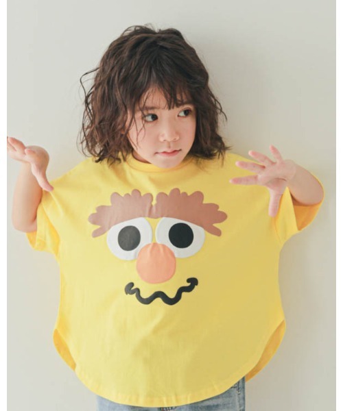 nicohrat（ニコフラート）の「ニコフラート モンスターなりきり Tシャツ（Tシャツ/カットソー・キッズ・イエロー/ピンク/グリーン/レッド/サックスブルー・90cm/100cm/110cm/120cm/130cm/140cm）」の4枚目の写真