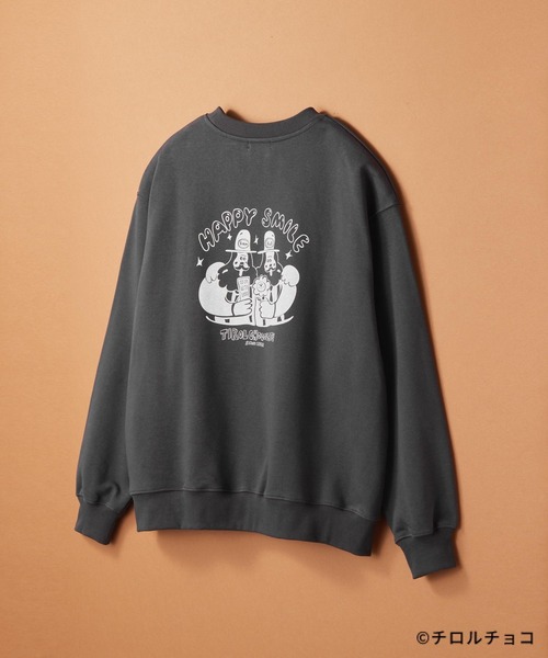 LEPSIM（レプシィム）の「【チロルチョコ×LEPSIM】アソートクルースウェット　647986（スウェット・レディース・ブラウン/チャコールグレー/アイボリー・FREE）」の3枚目の写真