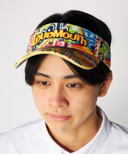 Loudmouth(ラウドマウス)の「LOUDMOUTH/ラウドマウス ゴルフウェア 総柄 ロゴ 刺繍 軽量 サンバイザー(サンバイザー・メンズ・その他3/その他2/その他1/その他4/その他・FREE)」の3枚目の写真