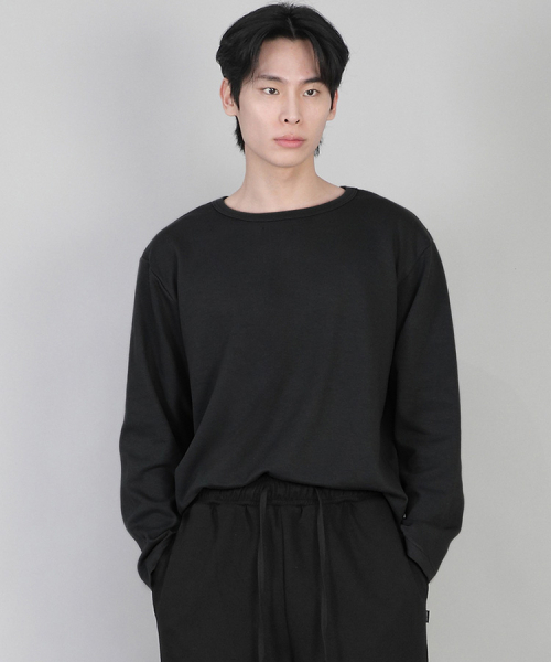 SAINTCREW(セントクルー)の「無地Rネック長袖TシャツRRL-875ブラック(Tシャツ/カットソー・メンズ・その他・LARGE/MEDIUM/XX-LARGE/X-LARGE/SMALL/XXX-LARGE/XXXX-LARGE)」の2枚目の写真