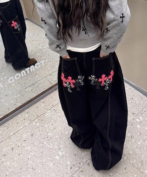 クロスパッチカーブデニムパンツ（デニムパンツ）｜Ressaca（レサーカ