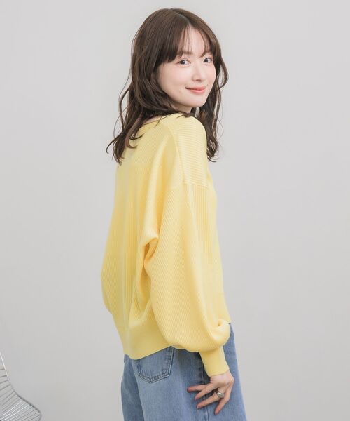 RETRO GIRL（レトロガール）の「スキッパーニットカーディガン（カーディガン/ボレロ・レディース・イエロー/ライトグレー/オフホワイト・FREE）」の10枚目の写真