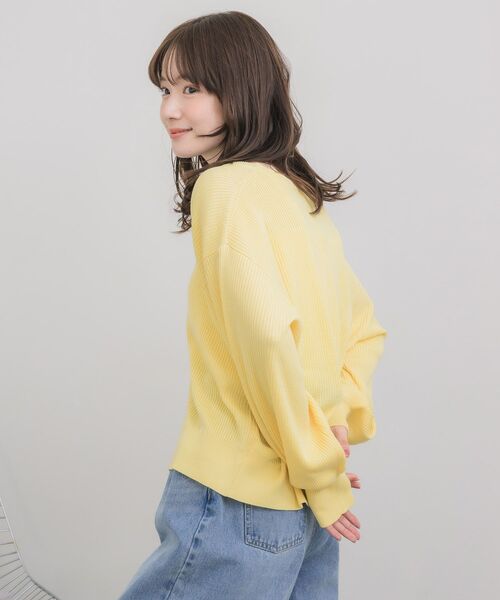 RETRO GIRL（レトロガール）の「スキッパーニットカーディガン（カーディガン/ボレロ・レディース・イエロー/ライトグレー/オフホワイト・FREE）」の12枚目の写真