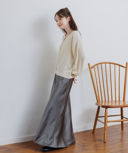 RETRO GIRL（レトロガール）の「スキッパーニットカーディガン（カーディガン/ボレロ・レディース・イエロー/ライトグレー/オフホワイト・FREE）」の19枚目の写真