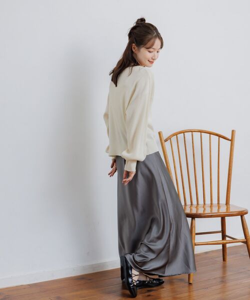 RETRO GIRL（レトロガール）の「スキッパーニットカーディガン（カーディガン/ボレロ・レディース・イエロー/ライトグレー/オフホワイト・FREE）」の21枚目の写真