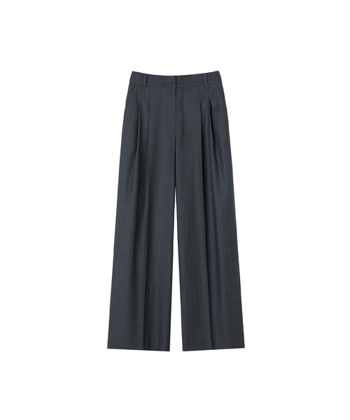 LAP（ラップ）の「ツーピンタックワイドスラックス AS1WP262（スラックス・レディース・チャコール/ブラック・SMALL/MEDIUM）」の2枚目の写真