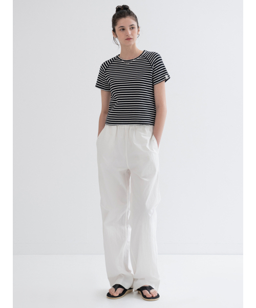 THEMITTEN(ザ・ミトン)の「Waffle half t-shirt (black stripe)(Tシャツ/カットソー・レディース・その他・FREE)」の2枚目の写真