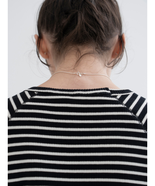 THEMITTEN(ザ・ミトン)の「Waffle half t-shirt (black stripe)(Tシャツ/カットソー・レディース・その他・FREE)」の4枚目の写真