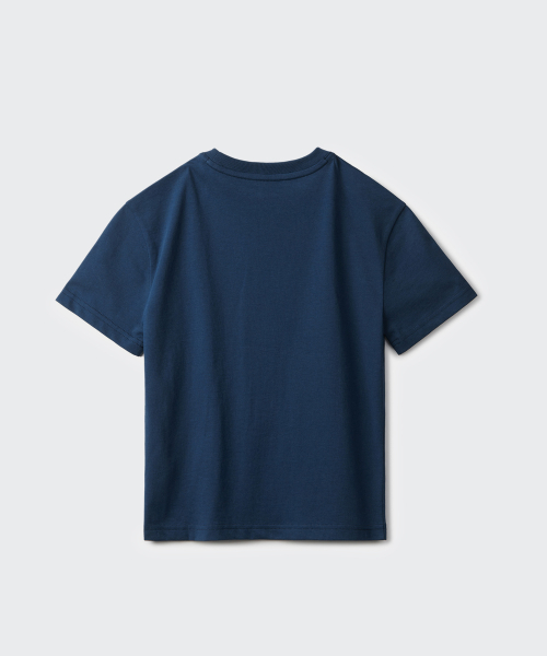 MUSINSA STANDARD KIDS（ムシンサスタンダードキッズ）の「リラックスドクルーネックTシャツ [ミッドナイトブルー]（Tシャツ/カットソー・レディース・その他・100/110/120/130/140/150/160）」の5枚目の写真