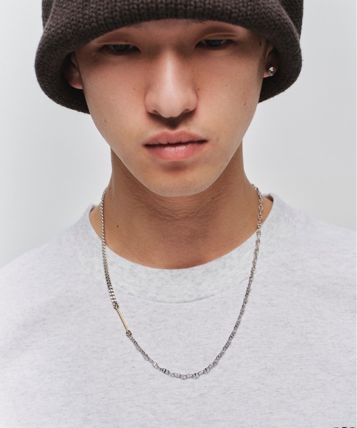 JIEDA(ジエダ)の「THIN SWITCHING NECKLACE(ネックレス・メンズ・シルバー・ONESIZE)」の1枚目の写真