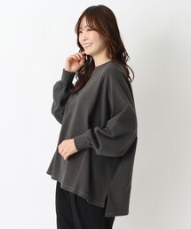 コットンミニ 裏毛切替ワイドプルオーバー