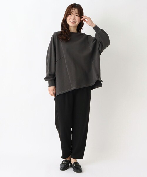 one'sterrace(ワンズテラス)の「コットンミニ 裏毛切替ワイドプルオーバー(スウェット・レディース・グレー系その他7/アイボリー系8/グレー系4/ブルー系その他7・02)」の15枚目の写真