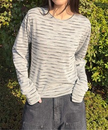 EPNK（イーピーエヌケー）の「Assorted border long sleeve tee / アソートボーダーロングスリーブtee（Tシャツ/カットソー）」