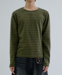 Tシャツ/カットソー（グリーン・カーキ/緑色系・長袖）ファッション