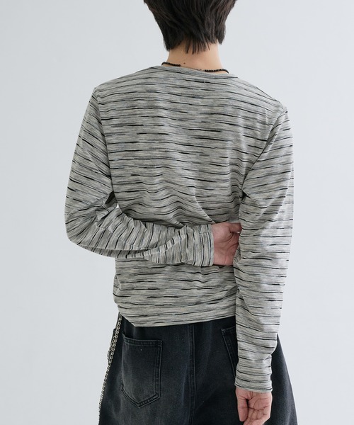 カットソー(長袖/七分) INSCRIRE Border Big Long Sleeve Tee Limited Long Sleeve Tee – INSCRIRE