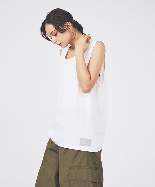 TAION(タイオン)の「【TAION / タイオン】FANCTION Tank-top /ファンクション タンクトップ /ユニセックス 【WEB限定】(Tシャツ/カットソー・メンズ・ホワイト/チャコールグレー/ブラック/ダークネイビー・M/L)」の1枚目の写真