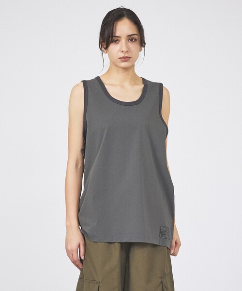 TAION(タイオン)の「【TAION / タイオン】FANCTION Tank-top /ファンクション タンクトップ /ユニセックス 【WEB限定】(Tシャツ/カットソー・メンズ・ホワイト/チャコールグレー/ブラック/ダークネイビー・M/L)」の3枚目の写真