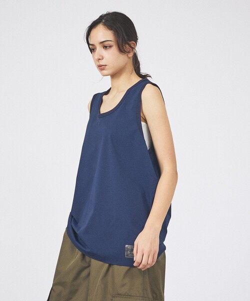 TAION(タイオン)の「【TAION / タイオン】FANCTION Tank-top /ファンクション タンクトップ /ユニセックス 【WEB限定】(Tシャツ/カットソー・メンズ・ホワイト/チャコールグレー/ブラック/ダークネイビー・M/L)」の14枚目の写真