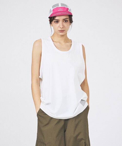 TAION(タイオン)の「【TAION / タイオン】FANCTION Tank-top /ファンクション タンクトップ /ユニセックス 【WEB限定】(Tシャツ/カットソー・メンズ・ホワイト/チャコールグレー/ブラック/ダークネイビー・M/L)」の9枚目の写真