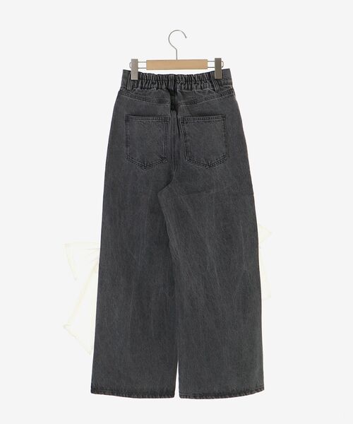 MAJESTIC LEGON(マジェスティックレゴン)の「リボンブローチセットキラキラデニム(デニムパンツ・レディース・サックスブルー/グレー・MEDIUM/SMALL)」の18枚目の写真